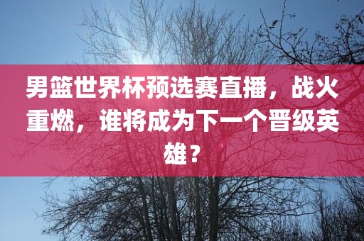 男篮世界杯预选赛直播，战火重燃，谁将成为下一个晋级英雄？