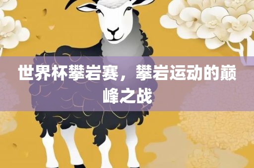 世界杯攀岩赛，攀岩运动的巅峰之战