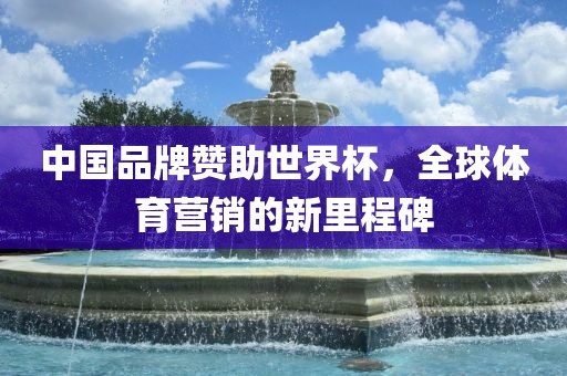 中国品牌赞助世界杯，全球体育营销的新里程碑眉山市正发家政服务有限公司