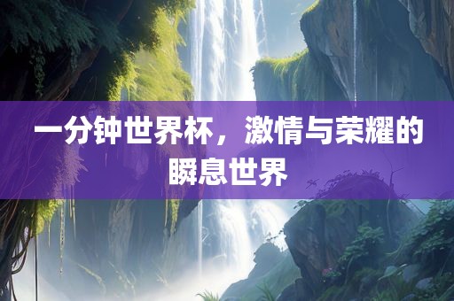 一分钟世界杯，激情与荣耀的瞬息世界眉山市正发家政服务有限公司