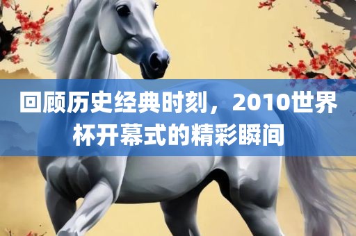 回顾历史经典时刻，2010世界杯开幕式的精彩瞬间