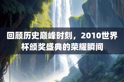 回顾历史巅峰时刻，2010世界杯颁奖盛典的荣耀瞬间眉山市正发家政服务有限公司