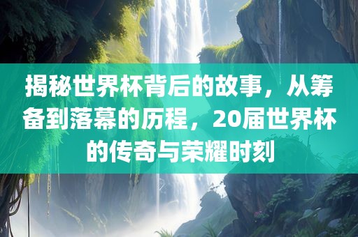 揭秘世界杯背后的故事，从筹备到落幕的历程，20届世界杯的传奇与荣耀时刻眉山市正发家政服务有限公司