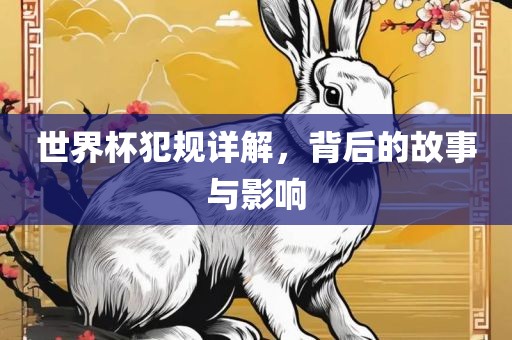 世界杯犯规详解，背后的故事与影响眉山市正发家政服务有限公司