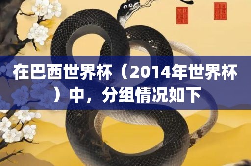 在巴西世界杯（2014年世界杯）中，分组情况如下