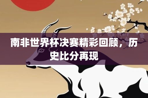 南非世界杯决赛精彩回顾，历史比分再现