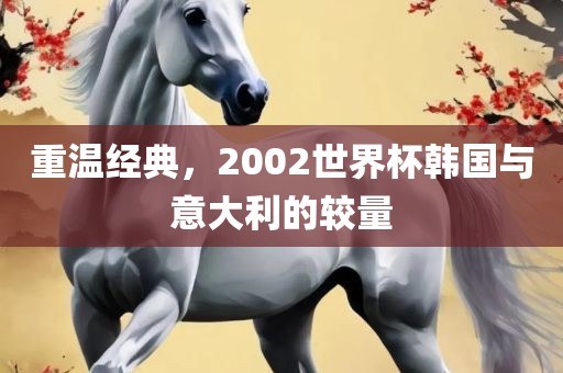 重温经典，2002世界杯韩国与意大利的较量