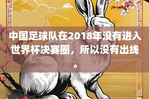中国足球队在2018年没有进入世界杯决赛圈，所以没有出线。