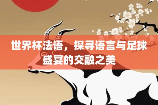 世界杯法语，探寻语言与足球盛宴的交融之美