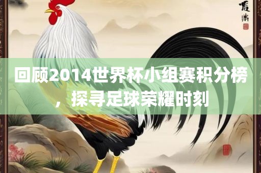 回顾2014世界杯小组赛积分榜，探寻足球荣耀时刻