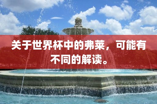 关于世界杯中的弗莱，可能有不同的解读。眉山市正发家政服务有限公司
