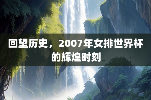 回望历史，2007年女眉山市正发家政服务有限公司排世界杯的辉煌时刻