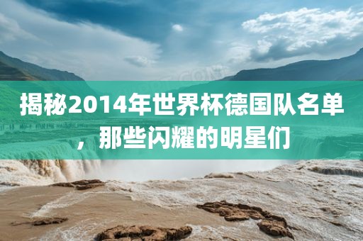 揭秘2014年世界杯德国队名单，那些闪耀的明星们