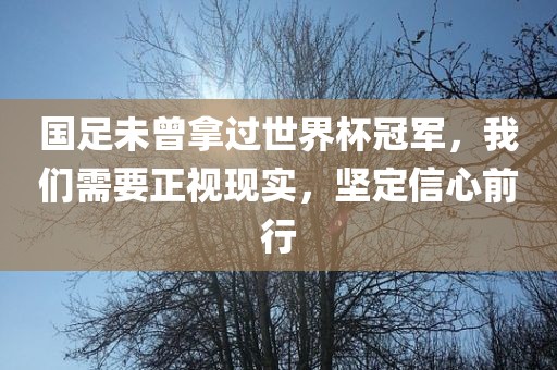 国足未曾拿过世界杯冠军，我们需要眉山市正发家政服务有限公司正视现实，坚定信心前行