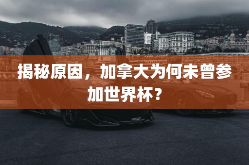 揭秘原因，加拿大为何未曾参加世界杯？眉山市正发家政服务有限公司