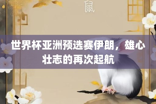 世界杯亚洲预选赛伊朗，雄心壮志的再次起航