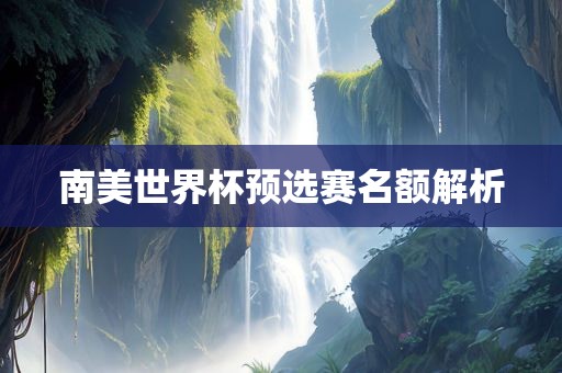 南美世界杯预选赛名额解析