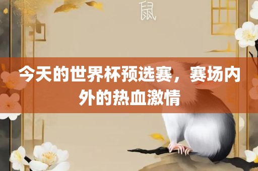 今天的世界杯预选赛，赛场内外的热血激情眉山市正发家政服务有限公司