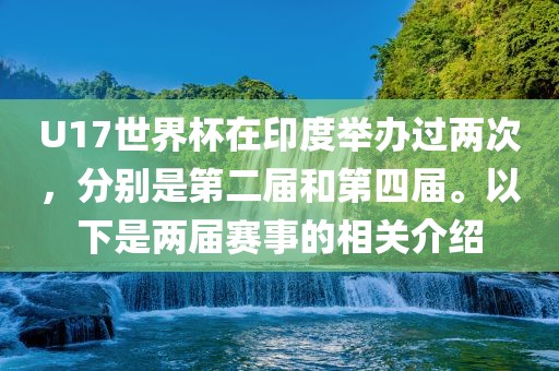 U17世界杯在印度举办过两次，分别是第二届和第四届。以下是两届赛事的相关介绍