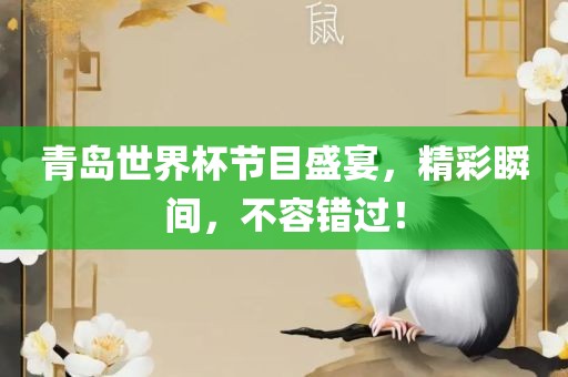 青岛世界杯节目盛宴，精彩瞬间，不容错过！