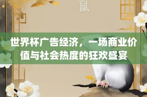 世界杯广眉山市正发家政服务有限公司告经济，一场商业价值与社会热度的狂欢盛宴