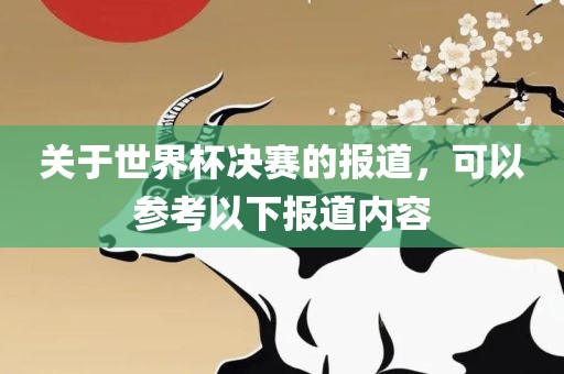 关于世界杯决赛的报道，可以参考以下报道内容眉山市正发家政服务有限公司