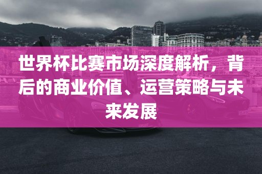 世界杯比赛市场深度解析，背后的商业价值、运营策略与未来发展眉山市正发家政服务有限公司