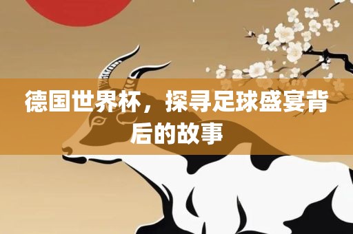 德国世界杯，探寻足球盛宴背后的故事