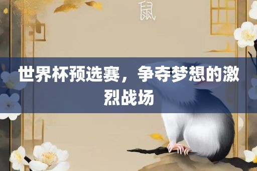 世界杯预选赛，争夺梦想的激烈战场