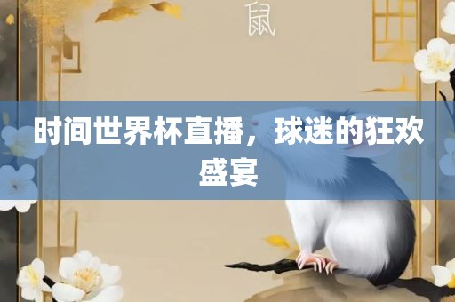 时间世界杯直播，球迷的狂欢盛宴眉山市正发家政服务有限公司