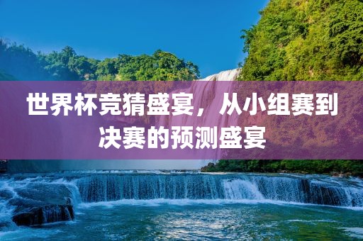 世界杯竞猜盛宴，从小组赛到决赛的预测盛宴眉山市正发家政服务有限公司